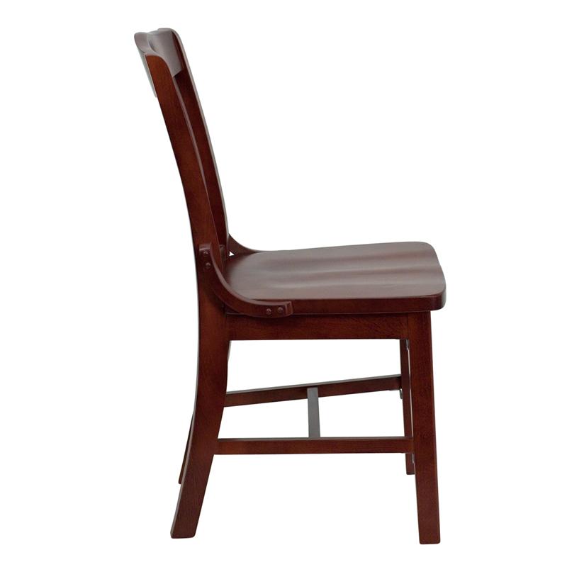 Flash Furniture HERCULES Series School House Back Mahogany Wood Restaurant Chair – XU-DG-W0006-MAH-GG Online