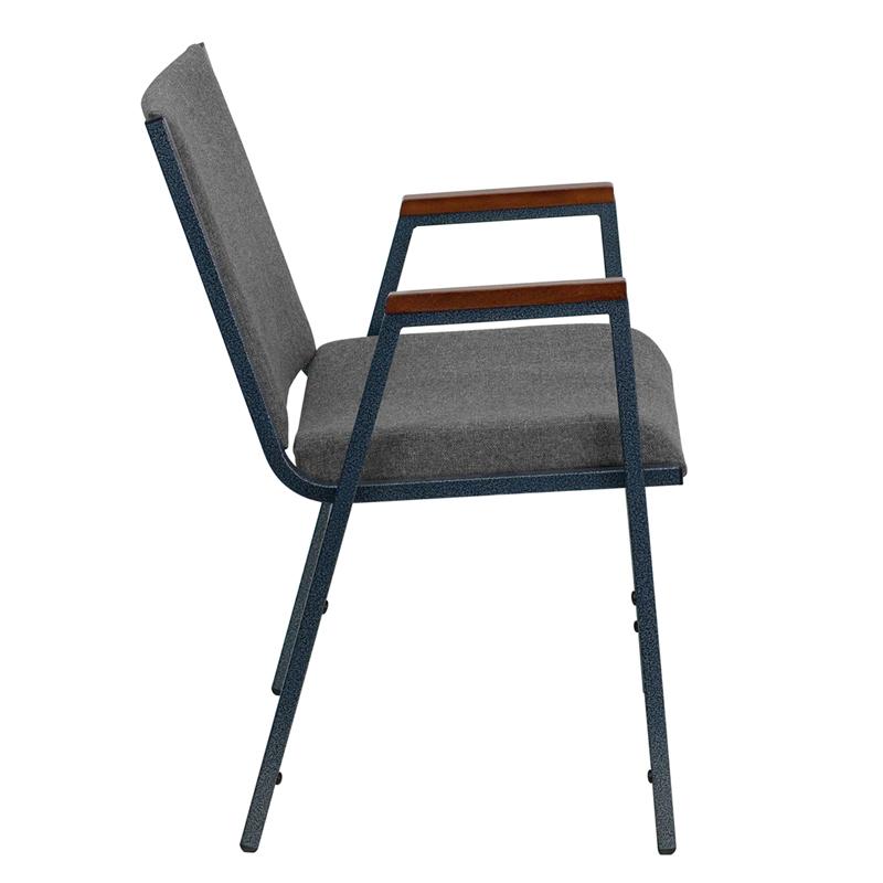 Flash Furniture HERCULES Series Heavy Duty Gray Fabric Stack Chair with Arms – XU-60154-GY-GG Discount