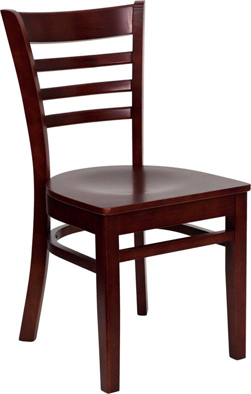Flash Furniture HERCULES Series Ladder Back Mahogany Wood Restaurant Chair – XU-DGW0005LAD-MAH-GG Online Hot Sale