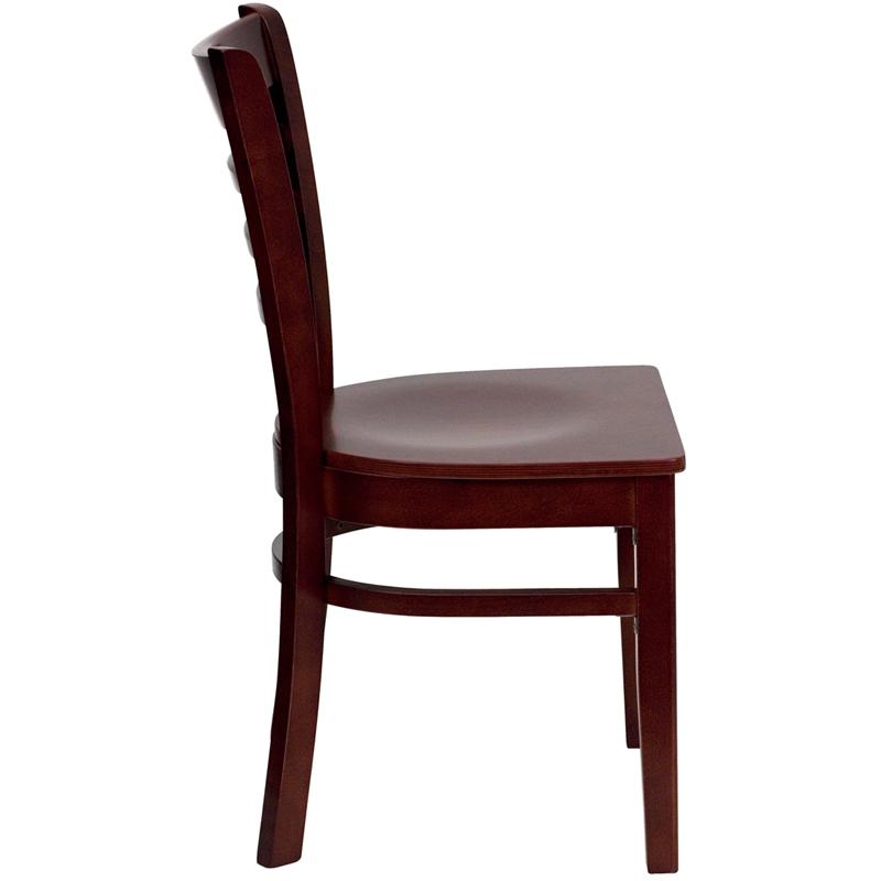 Flash Furniture HERCULES Series Ladder Back Mahogany Wood Restaurant Chair – XU-DGW0005LAD-MAH-GG Online Hot Sale
