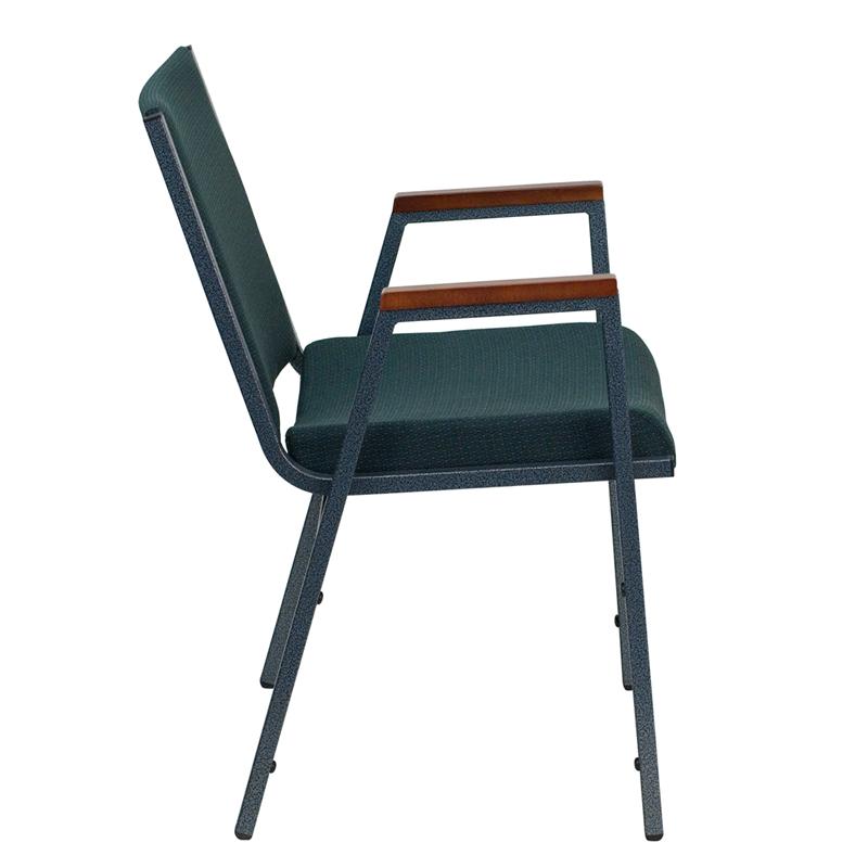 Flash Furniture HERCULES Series Heavy Duty Green Patterned Fabric Stack Chair with Arms – XU-60154-GN-GG Online Sale