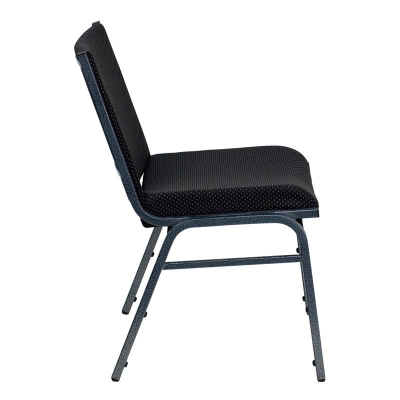 Flash Furniture HERCULES Series Heavy Duty Black Dot Fabric Stack Chair – XU-60153-BK-GG Online now