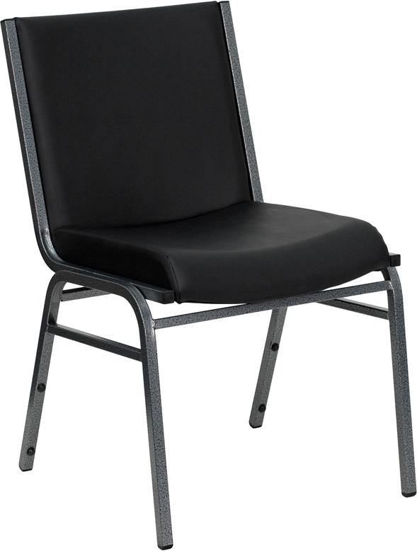 Flash Furniture HERCULES Series Heavy Duty Black Vinyl Stack Chair – XU-60153-BK-VYL-GG Online Hot Sale