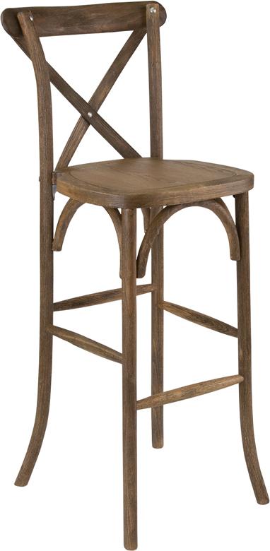 Flash Furniture HERCULES Series Dark Antique Wood Cross Back Barstool – XA-X-BAR-GO-GG Online