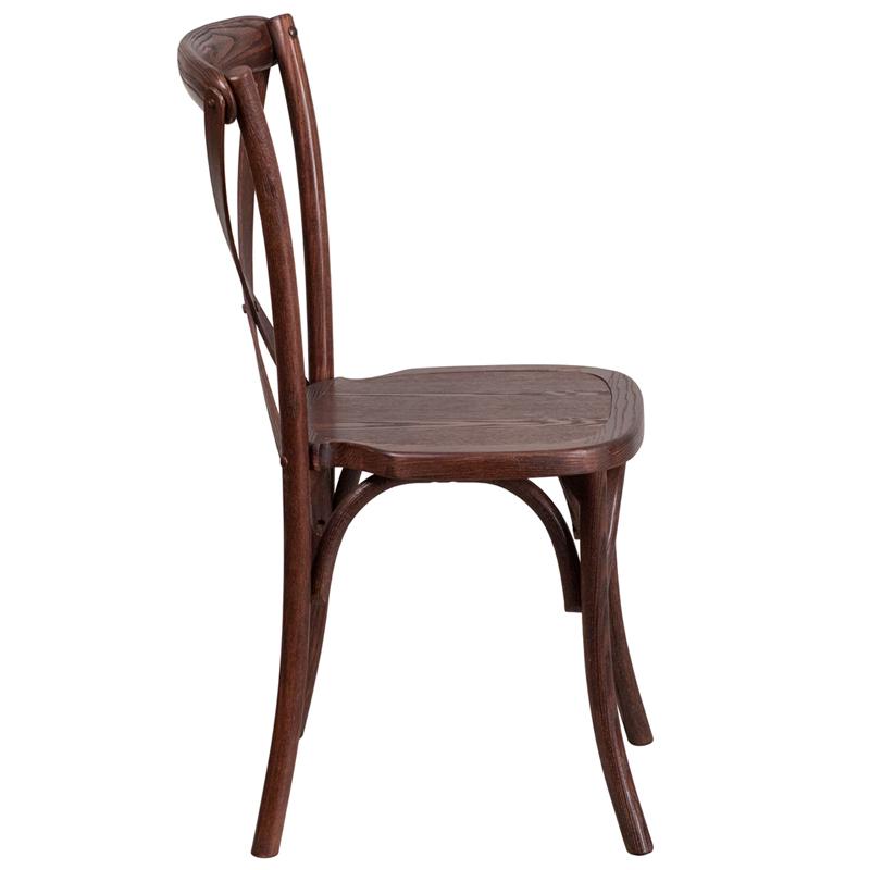Flash Furniture HERCULES Series Stackable Mahogany Wood Cross Back Chair – XU-X-MAH-GG Supply