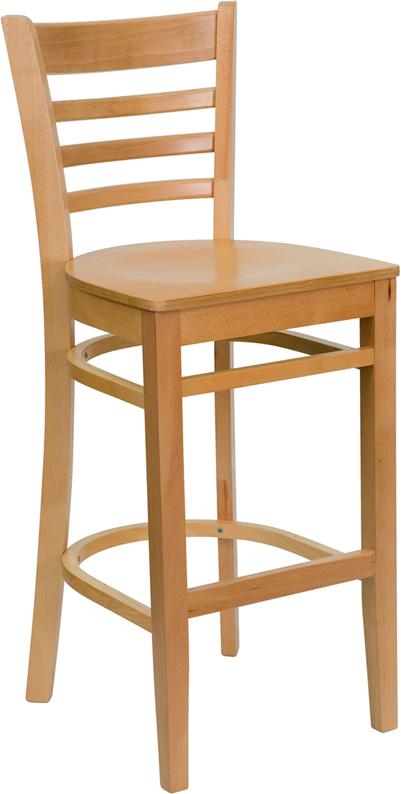Flash Furniture HERCULES Series Ladder Back Natural Wood Restaurant Barstool – XU-DGW0005BARLAD-NAT-GG Hot on Sale