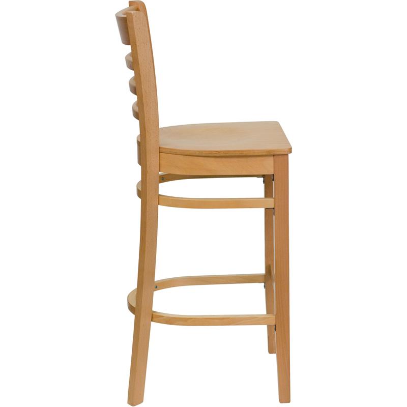 Flash Furniture HERCULES Series Ladder Back Natural Wood Restaurant Barstool – XU-DGW0005BARLAD-NAT-GG Hot on Sale