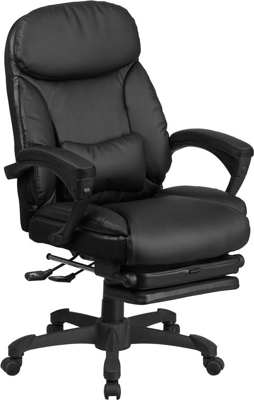 Flash Furniture High Back Black Leather Executive Reclining Swivel Chair with Comfort Coil Seat Springs and Arms – BT-90506H-GG *DNO (Discontinued) Discount