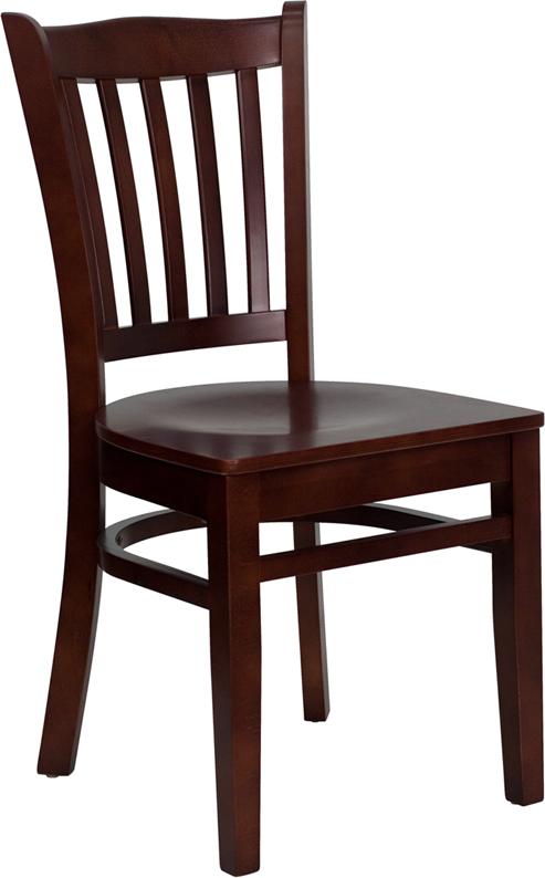 Flash Furniture HERCULES Series Vertical Slat Back Mahogany Wood Restaurant Chair – XU-DGW0008VRT-MAH-GG Online Sale