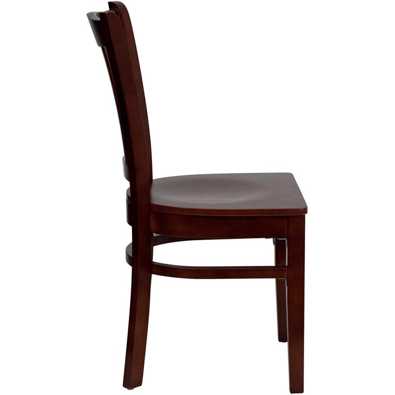 Flash Furniture HERCULES Series Vertical Slat Back Mahogany Wood Restaurant Chair – XU-DGW0008VRT-MAH-GG Online Sale