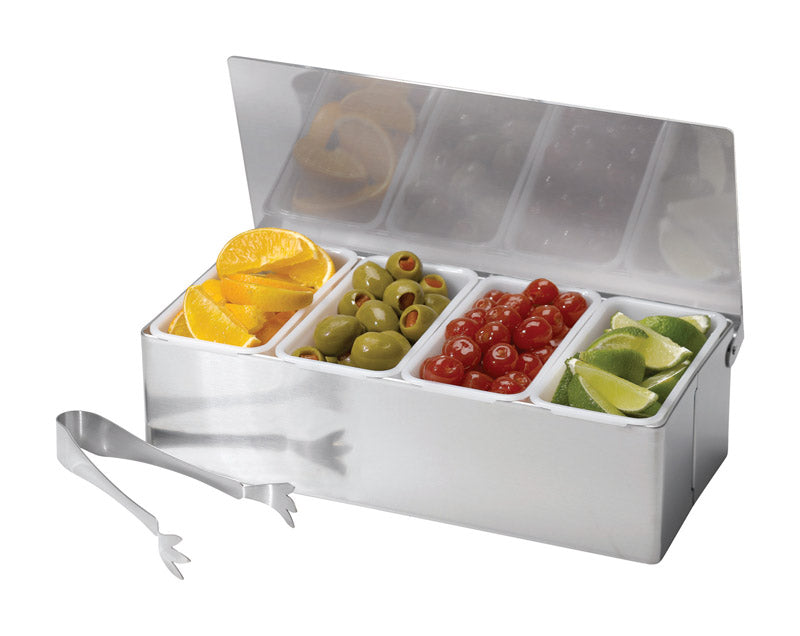 BAR CADDY W/TONGS 4COMP Sale