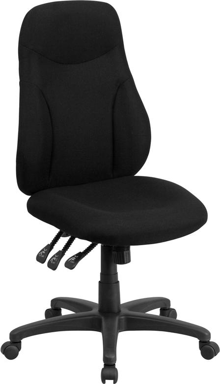 Flash Furniture High Back Black Fabric Multifunction Ergonomic Swivel Task Chair – BT-90297H-GG Online Hot Sale