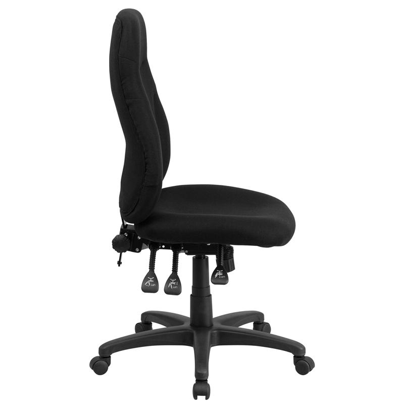 Flash Furniture High Back Black Fabric Multifunction Ergonomic Swivel Task Chair – BT-90297H-GG Online Hot Sale