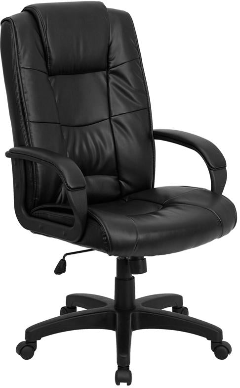 Flash Furniture High Back Black Leather Executive Swivel Chair with Arms – GO-5301B-BK-LEA-GG Hot on Sale