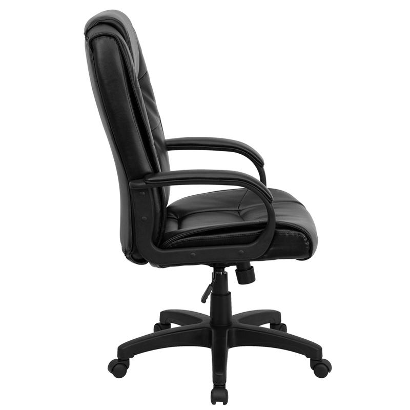 Flash Furniture High Back Black Leather Executive Swivel Chair with Arms – GO-5301B-BK-LEA-GG Hot on Sale