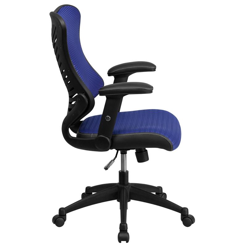 Flash Furniture High Back Designer Blue Mesh Executive Swivel Chair with Adjustable Arms – BL-ZP-806-BL-GG Online