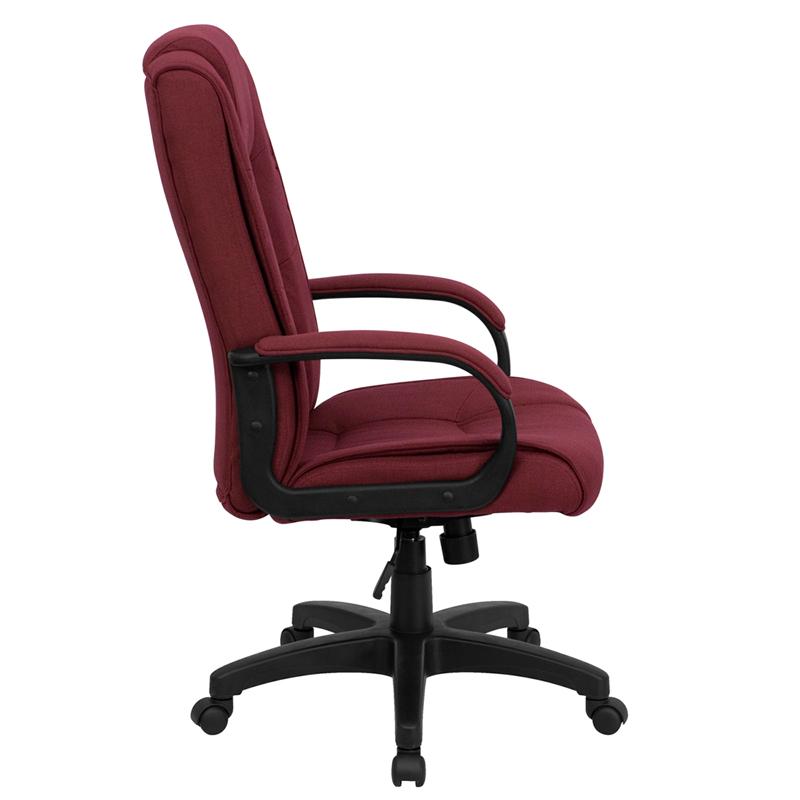 Flash Furniture High Back Burgundy Fabric Executive Swivel Chair with Arms – GO-5301B-BY-GG Online Hot Sale
