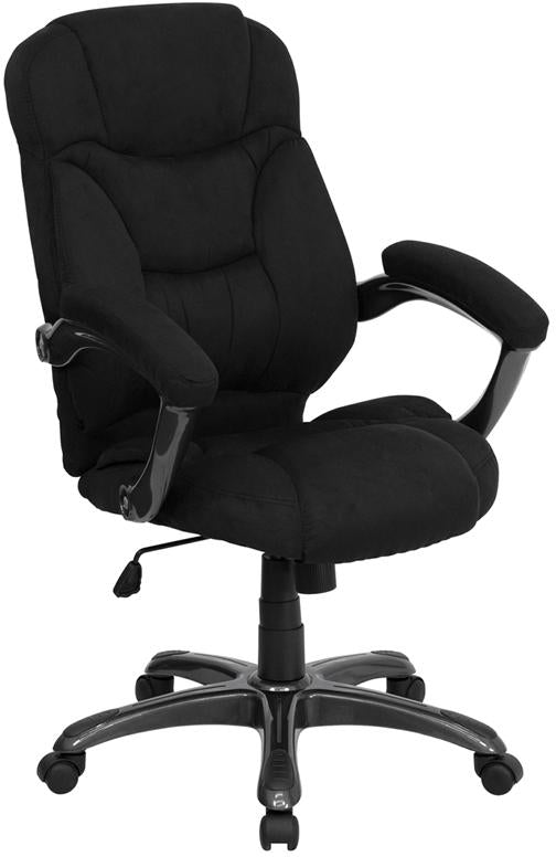 Flash Furniture High Back Black Microfiber Contemporary Executive Swivel Chair with Arms – GO-725-BK-GG Online Hot Sale