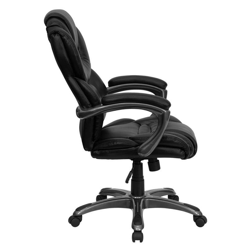 Flash Furniture High Back Black Leather Executive Swivel Chair with Arms – GO-901-BK-GG on Sale
