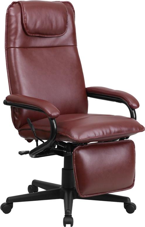 Flash Furniture High Back Burgundy Leather Executive Reclining Swivel Chair with Arms – BT-70172-BG-GG Online Sale