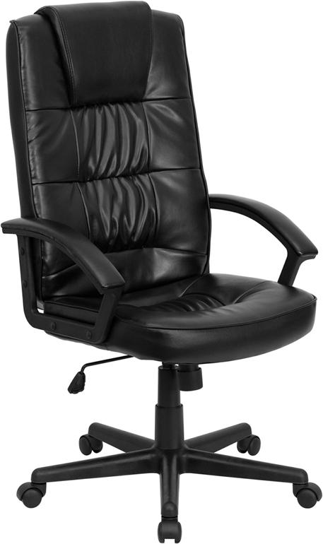 Flash Furniture High Back Black Leather Executive Swivel Chair with Arms – GO-7102-GG Online