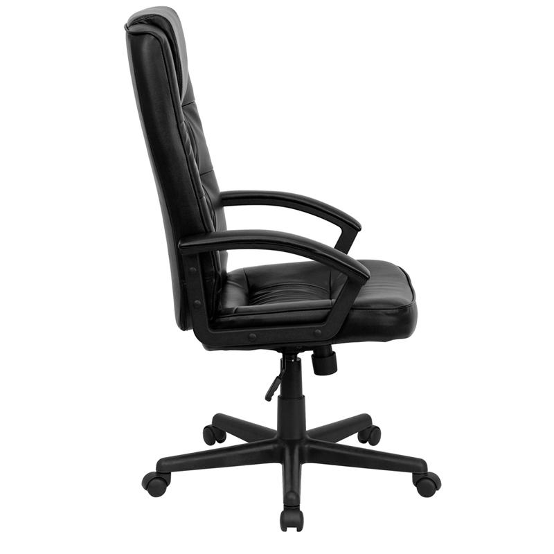Flash Furniture High Back Black Leather Executive Swivel Chair with Arms – GO-7102-GG Online
