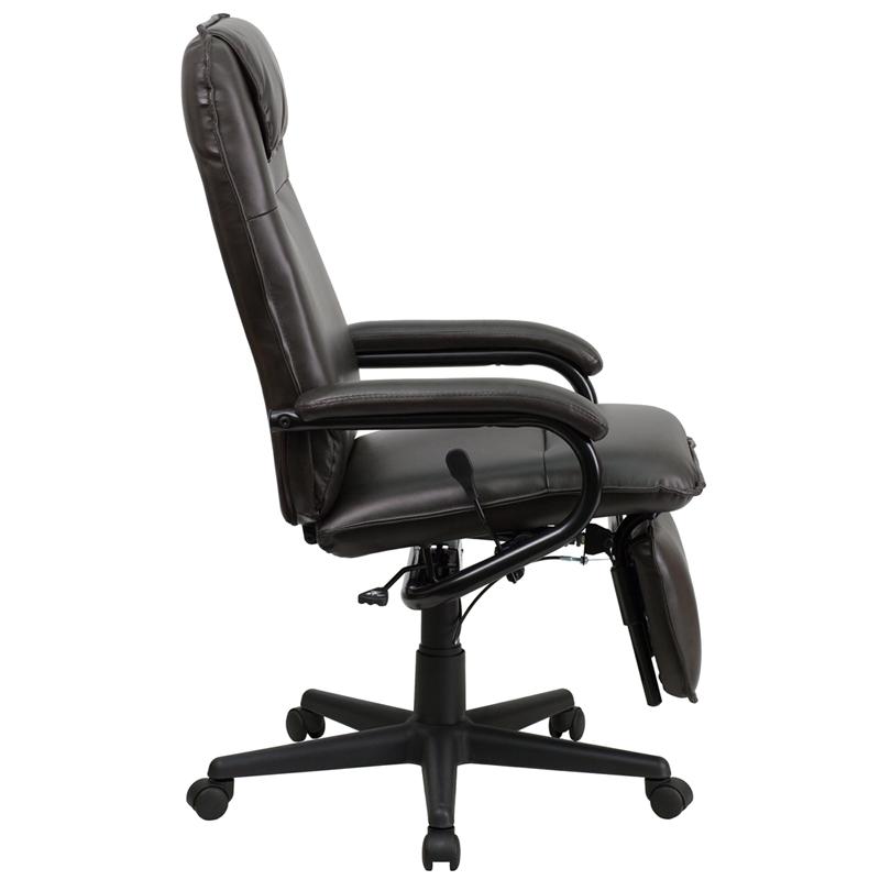Flash Furniture High Back Brown Leather Executive Reclining Swivel Chair with Arms – BT-70172-BN-GG Supply