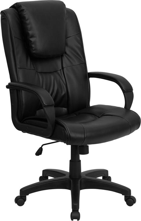 Flash Furniture High Back Black Leather Executive Swivel Chair with Oversized Headrest and Arms – GO-5301BSPEC-CH-BK-LEA-GG Online now