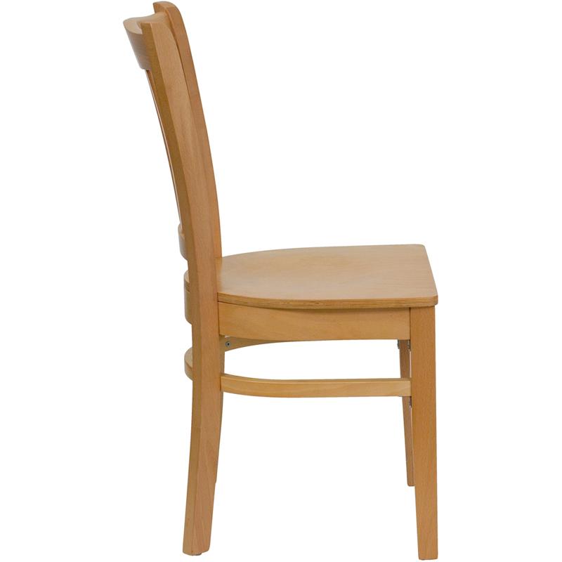 Flash Furniture HERCULES Series Vertical Slat Back Natural Wood Restaurant Chair – XU-DGW0008VRT-NAT-GG Online now