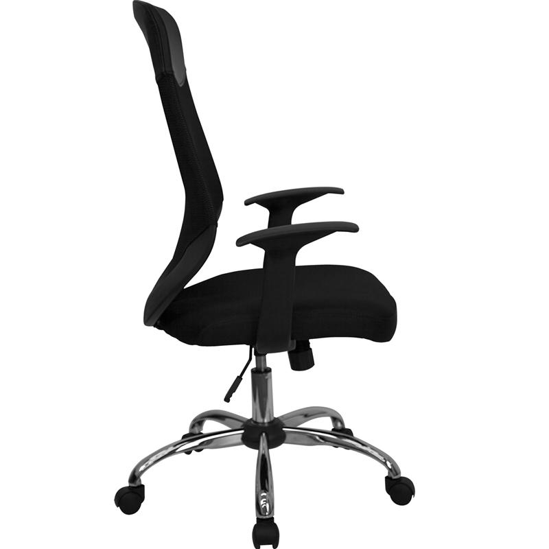Flash Furniture High Back Black Mesh Executive Swivel Chair with Arms – LF-W952-GG on Sale