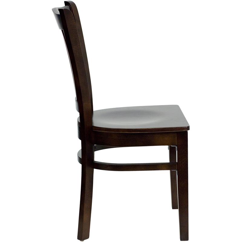 Flash Furniture HERCULES Series Vertical Slat Back Walnut Wood Restaurant Chair – XU-DGW0008VRT-WAL-GG Online Hot Sale