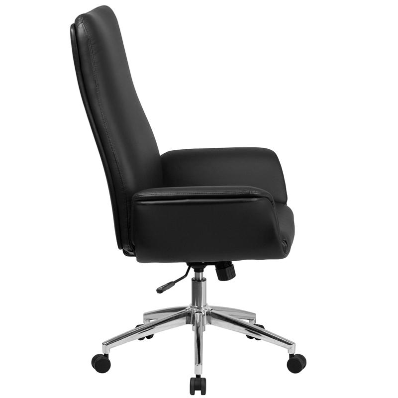 Flash Furniture High Back Black Leather Executive Swivel Chair with Flared Arms – BT-88-BK-GG Discount