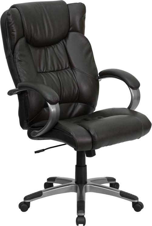 Flash Furniture High Back Espresso Brown Leather Executive Swivel Chair with Arms – BT-9088-BRN-GG Sale