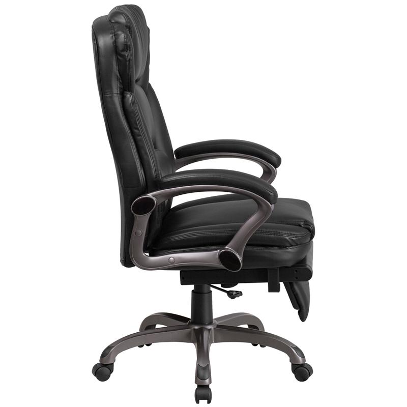 Flash Furniture High Back Black Leather Executive Reclining Swivel Chair with Outer Lumbar Cushion and Arms – BT-90279H-GG Online