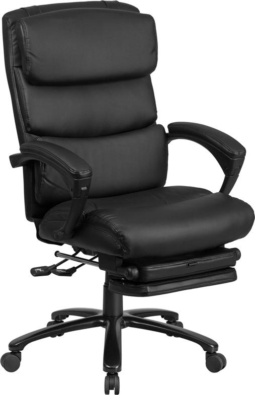 Flash Furniture High Back Black Leather Executive Reclining Swivel Chair with Adjustable Headrest, Comfort Coil Seat Springs and Arms – BT-90519H-GG *DNO (Discontinued) Online Hot Sale