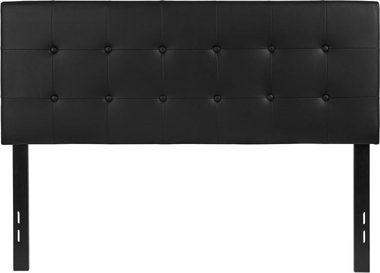 Flash Furniture Lennox Tufted Upholstered Full Size Headboard in Black Vinyl – HG-HB1705-F-BK-GG Hot on Sale