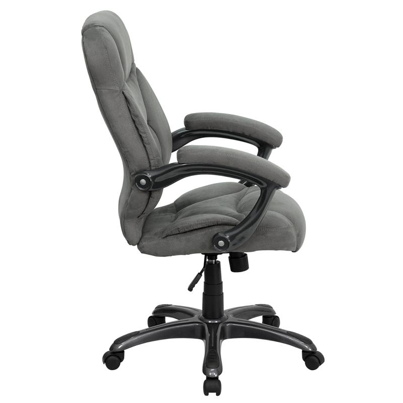 Flash Furniture High Back Gray Microfiber Contemporary Executive Swivel Chair with Arms – GO-725-GY-GG Hot on Sale