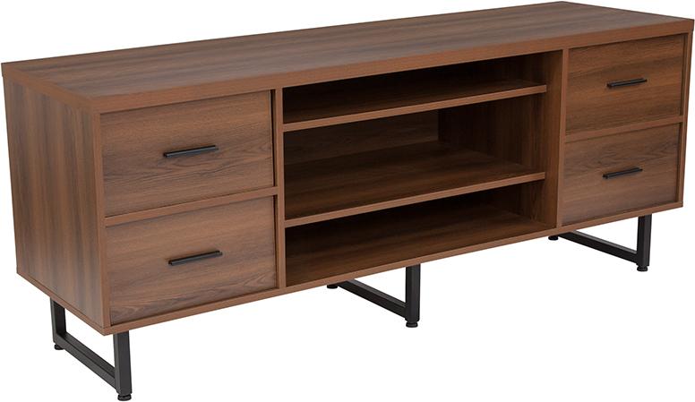Flash Furniture Lincoln Collection TV Stand in Rustic Wood Grain Finish – NAN-JN-21743TR-GG Online now