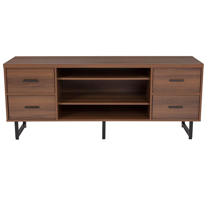 Flash Furniture Lincoln Collection TV Stand in Rustic Wood Grain Finish – NAN-JN-21743TR-GG Online now