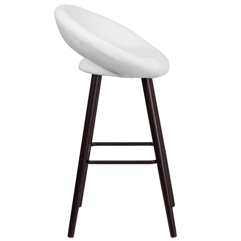 Flash Furniture Kelsey Series 29” High Contemporary Cappuccino Wood Barstool in White Vinyl – CH-152550-WH-VY-GG *DNO (Discontinued) Online now
