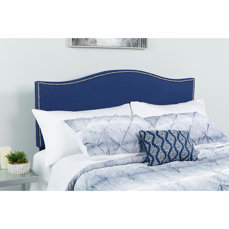 Flash Furniture Lexington Upholstered Twin Size Headboard with Accent Nail Trim in Navy Fabric – HG-HB1707-T-N-GG Fashion