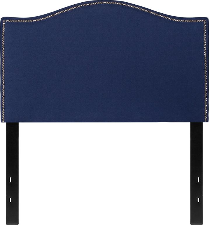 Flash Furniture Lexington Upholstered Twin Size Headboard with Accent Nail Trim in Navy Fabric – HG-HB1707-T-N-GG Fashion