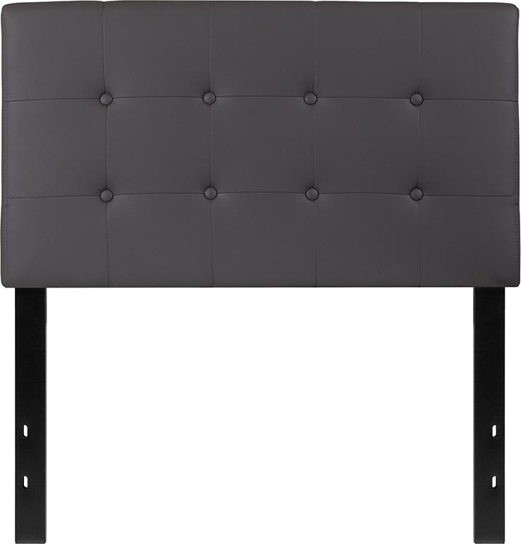 Flash Furniture Lennox Tufted Upholstered Twin Size Headboard in Gray Vinyl – HG-HB1705-T-GY-GG Hot on Sale