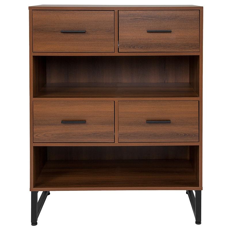 Flash Furniture Lincoln Collection Bookshelf in Rustic Wood Grain Finish – NAN-JN-21743BF-GG Discount
