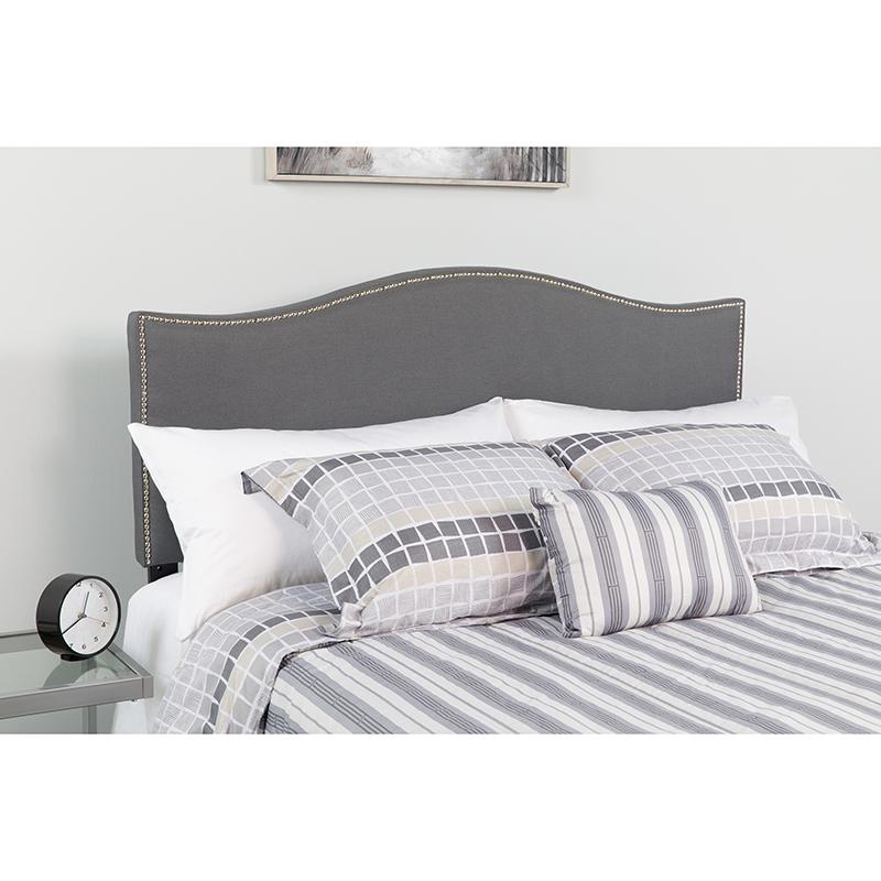 Flash Furniture Lexington Upholstered Twin Size Headboard with Accent Nail Trim in Dark Gray Fabric – HG-HB1707-T-DG-GG Fashion