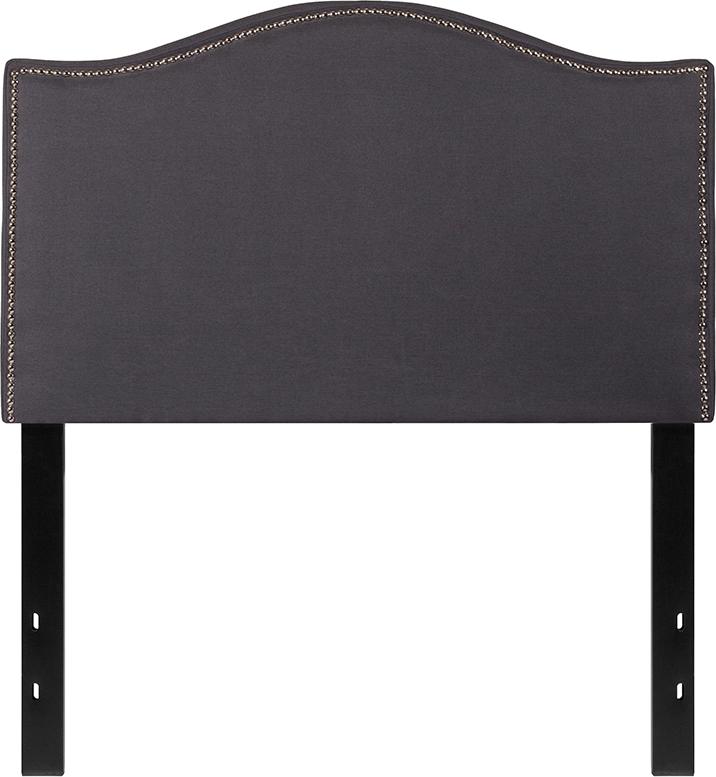 Flash Furniture Lexington Upholstered Twin Size Headboard with Accent Nail Trim in Dark Gray Fabric – HG-HB1707-T-DG-GG Fashion