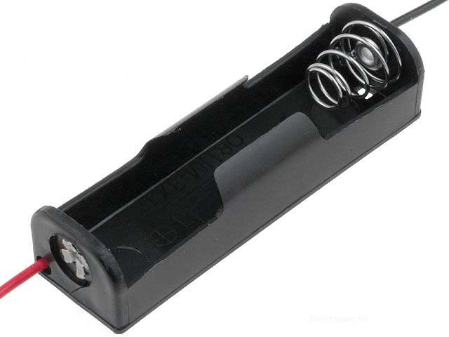 AA Plastic 1 Battery Holder with wire leads Online Sale