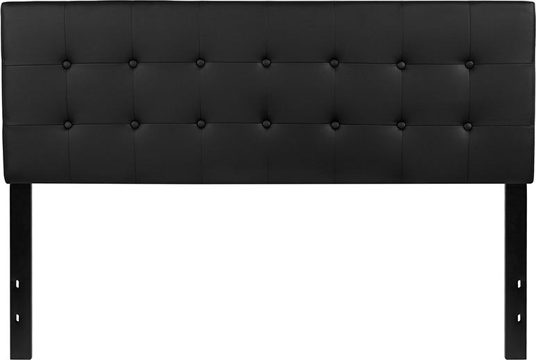 Flash Furniture Lennox Tufted Upholstered Queen Size Headboard in Black Vinyl – HG-HB1705-Q-BK-GG Online now