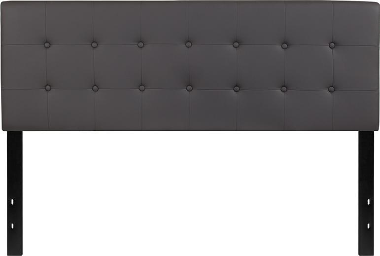 Flash Furniture Lennox Tufted Upholstered Queen Size Headboard in Gray Vinyl – HG-HB1705-Q-GY-GG Online Sale