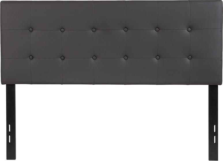Flash Furniture Lennox Tufted Upholstered Full Size Headboard in Gray Vinyl – HG-HB1705-F-GY-GG Discount